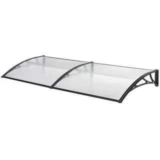 [en.casa] Vordach Mellerud 200 x 100 cm schwarz/transparent