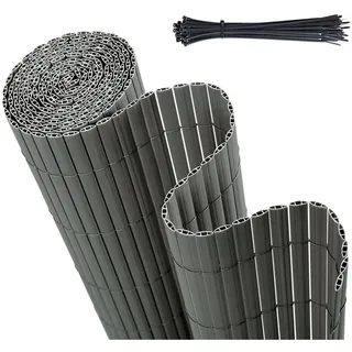 Sekey Sichtschutzmatte PVC 80 x 300 cm Hellgrau