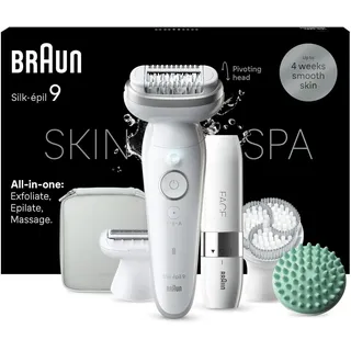 Braun Silk-épil 9 SkinSpa 9-381 Weiß/Silber