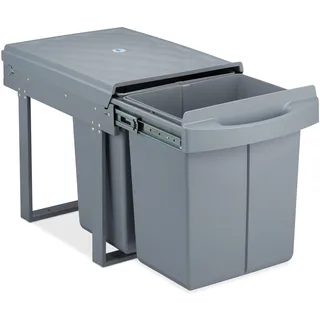 Relaxdays Einbaumülleimer 2x 20 l Grau