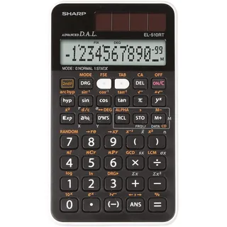 SHARP EL-510 RT Wissenschaftlicher Schulrechner (D.A.L.-Eingabe, Solar, 1-zeilig, 10+2 Stellen) Schwarz-Weiß