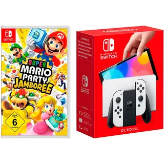 OLED weiß + Super Mario Party Jamboree