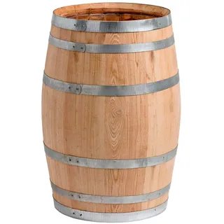 Temesso 100 Liter Holzfass, neues Fass, Weinfass aus Kastanienholz (Fass unbehandelt geöffnet - mit Deckel)