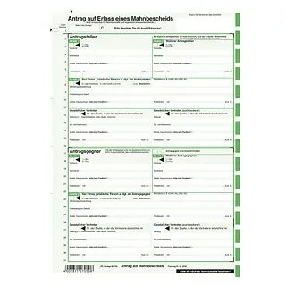 RNK-Verlag Mahnbescheid für maschinelle Bearbeitung Formulare 705, 25 St.
