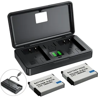 Inklusive SLB-11A (1400 mAh) Batterien, Multifunktions-Ladegerät, kompatibel mit ST1000, ST5000, ST5500, TL240, TL320, WB600, WB1000, WB2000, WB5000, WB650 Kameras
