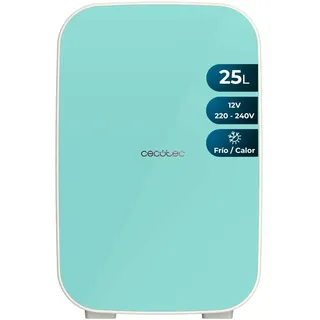 Cecotec Kleiner Kühlschrank Mini-Kühlschrank 25L Bolero MiniCooling 25L Bahamas Mint. 12V-220V, Kompatibel mit Autos und Wohnwagen, 7 bis 65oC, Kühl- und Heizfunktion, Leichter Transport