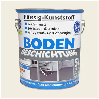 Wilckens Bodenversiegelung Flüssig-Kunststoff Bodenbeschichtung seidenmatt Beton 5 L weiß