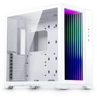 Magniumgear NEO Qube 2 IM, Dual Chamber ATX Mid-Tower, Digital-RGB Infinity Mirror Front Panel, Tempered Glass Panels, Weiß