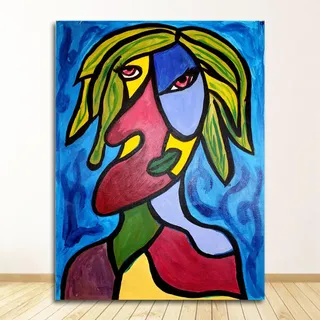Picasso Frauen Abstrakte Leinwand Kunstdruck Malerei Poster Wand Bilder for Wohnzimmer Hause Dekorative Schlafzimmer Dekor Kein Rahmen (Color : B, Size : 50x70cm No Frame)