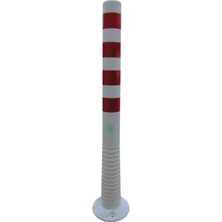 HP Autozubehör Sperrpfosten Polyurethan weiß/rot D.80mm z.Aufschr.m.Befestigungsmat.H.1000mm