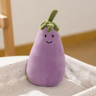 Jellycat Vivacious Vegetables Egg Plant Food Plush, 7 inches - Lila