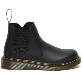 DR. MARTENS Kinder 2976 Softy T Leder Chelsea Boots Chelseaboots Kinderstiefel, Freizeitschuh mit Reißverschluss, Stretcheinsatz schwarz 33 EU