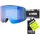 Skibrille black Matt mirror blue one size