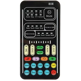 Voice Changer Disguiser, Gaming-Live-Soundkarte, für/One/Telefon/Computer PC/Tablet, 8 Arten Sound Einstellbar, Plug-and-Play(Schwarz)