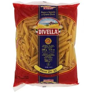 Divella Penne Ziti 32 a Pasta di Semola di Grano Duro - 500 gr