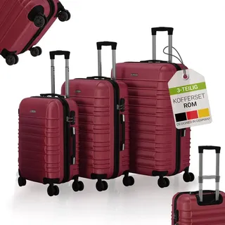 Juskys Rom Koffer-Set 3-tlg. rot