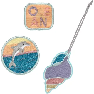Lässig Anhänger & Patches Set Dolphin Ocean Edition