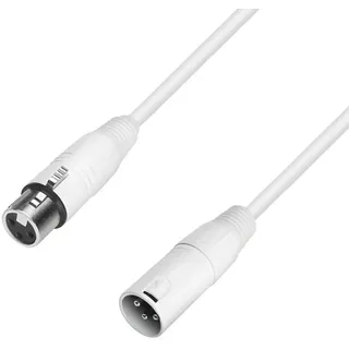 Adam Hall Cables Mikrofonkabel XLR-Stecker / XLR-Buchse 10,00m (K4 MMF 1000 SNOW)