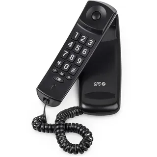 SPC Original Lite 2 - Kompaktes Tisch-/Wandtelefon, Schwarz