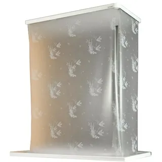 ECO-DuR,4024879010423,1 Paar Ersatzvorhänge ECK Duschrollo 134x62 cm - Fische weiß