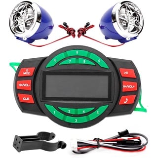 EBTOOLS for Motorradradios-Motorrad Mp3 Player Bt Motorrad Alarm Audio Sound System Wasserdichter LCD Motorrad Mp3 Player Bt Fm Radio Lautsprecher Mit Telefonladung