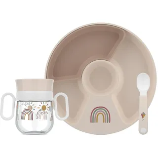 Mepal Mio Baby Geschirr-Set, 3-teilig, Sunshine - Rainbow
