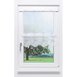 Plauener Spitze® Panneaux Kelchblüten (1 St), transparent, HxB 95x112cm rot 112 cm x 95 cm