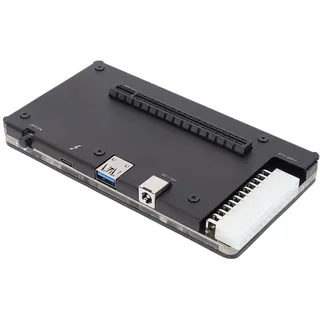 XUMIUZIY eGPU Gehäuse Kompatibel mit Thunderbolt3/4, USB4.0 Externe GPU Dockstation, Kompatibel mit A MD, PCIE 16X Steckplatz, ATX 24 Pin Schnittstelle, mit 1 m Kabel
