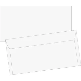 Brunnen Briefumschlag DIN Lang, weiß haftklebend