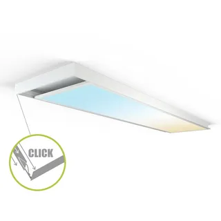 longlifeled gmbh LED Panel Aufbaurahmen Click 160x40cm weiß Aufputz Montagerahmen