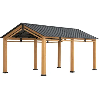 Sunjoy Zedernholz Carport DIRAN - 336cm x 603cm, anthrazit