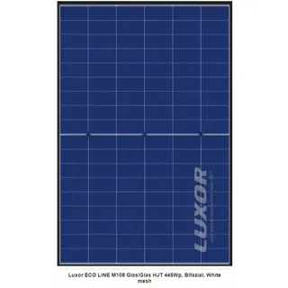 Luxor Solar Luxor ECO LINE M108 Glas/Glas HJT 445Wp, Bifazial, White mesh