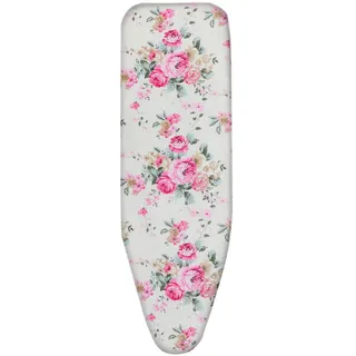 Bügelbrettbezug 130X50 Flower Design Universal Bezug für Dampfbügelstation | Hitzebeständig, Reflektierend, Waschbar, mit Schnurbindung Bedruckt Bügelbretter