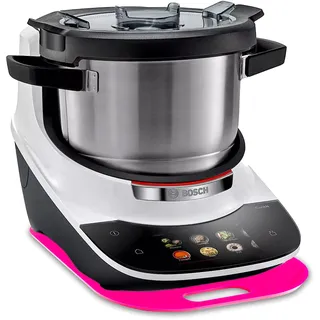 Gleitbrett aus Acryl für Bosch Cookit und viele weitere Küchengeräte | pink | 46x23cm | hochwertige Teflongleiter für müheloses Verschieben und Gummifüße für festen Stand | Made in Germany
