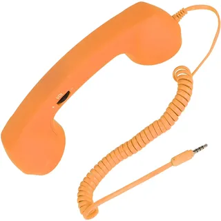 Schnurloser Retro-Telefonhörer, Strahlungssicherer USB-Hörer für Mobiltelefone, Schwarz (ORANGE)