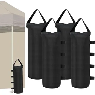 4 Stück Zelt-Sandsack, Industriequalität 600D Bein Gewichte für Pavillon,Sandsack Beschwerung mit Langen Gürtel,Sandsäcke für Jede Pop Up Pavillon Zelte Vordach Outdoor Patio