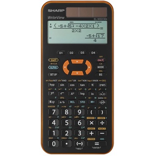 Sharp EL-W531XGYR Wissenschaftlicher Taschenrechner schwarz/orange