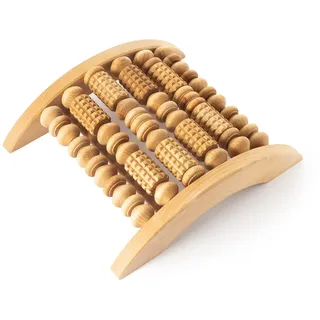 TUULI Accessories Massage Massagerolle Massageroller Massagegerät Fuß Fußmassagegerät Fußroller Fußmassage aus Holz 29x24,5 cm
