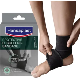 Hansaplast Protective verstellbare Fußgelenk-Bandage, Sprunggelenkbandage stabilisiert & entlastet das Gelenk, Knöchelbandage für rechtes & linkes Fußgelenk fördert die Regeneration, Unisex