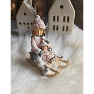 Clayre&Eef Clayre & Eef Figur Mädchen 11 cm Rosa Polyresin - Rosa