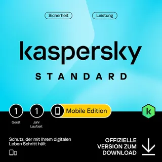 Kaspersky Standard Mobile Edition 1 Gerät 1 Jahr NEU sofort per E-Mail PC