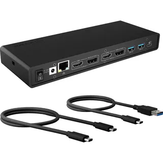 Icy Box IB-DK2245AC - Dockingstation - USB-C / Thunderbolt 3 - Schwarz