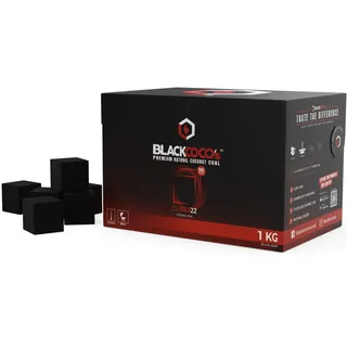 Shisha Kohle 1kg CUBES22 Kokoskohle Kokosnuss Naturkohle 22mm Grill BBQ | Kompakt für kleine Köpfe HMD One Coal, empfindliche Tabaksorten, Wasserpfeife Hookah, 80 Min Brenndauer, geschmacksneutral