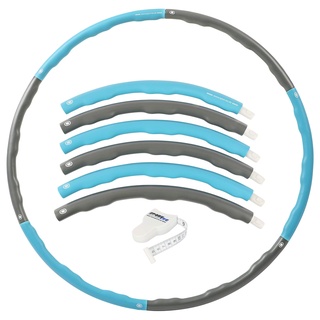 Sport-Tec Hula Hoop Reifen, ø 100 cm, 1,5 kg, inkl. Maßband Power Fitnessreifen Hulahoop zur Gewichtsreduktion, Blau