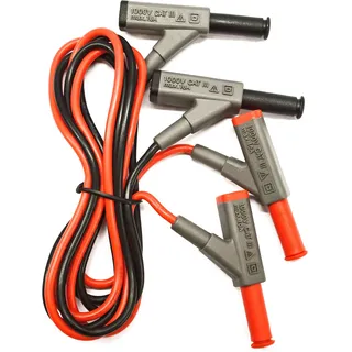 Peaktech Messleitung P7025, 2 Stück, 1m, mit Lamellenstecker - Kupplung