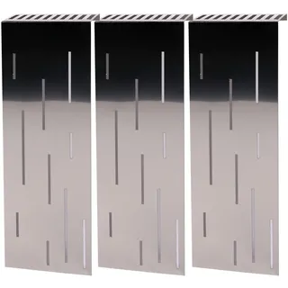 Szagato Heizkörperverkleidung Rain 60 x 20 cm Edelstahl glänzend