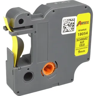 Ampertec Schrumpfschlauch kompatibel zu Dymo IND Rhino 18054 (S0718290) schwarz auf gelb 9mm x 1,5m