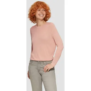 QS Feinstrickpullover in Glitzeroptik Rosa XXL