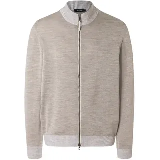 Maerz Muenchen Strickjacke beigemeliert / hellgrau XXL