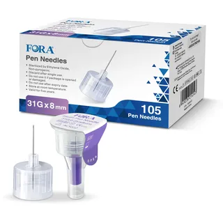 Fora Pen-Nadeln 31G 8mm (105 Stück) - Insulin Pen Nadeln für Spritzen The Tester 1 St